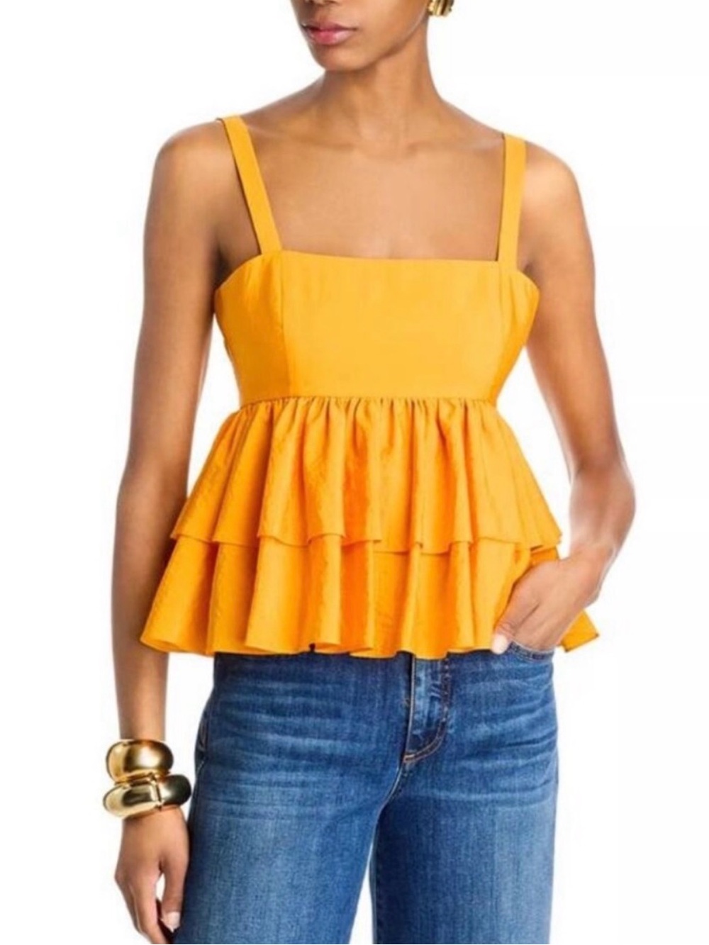 Cinq a Sept Lilwen Tiered Top
Papaya Orange | Size S | NWT